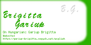 brigitta gariup business card
